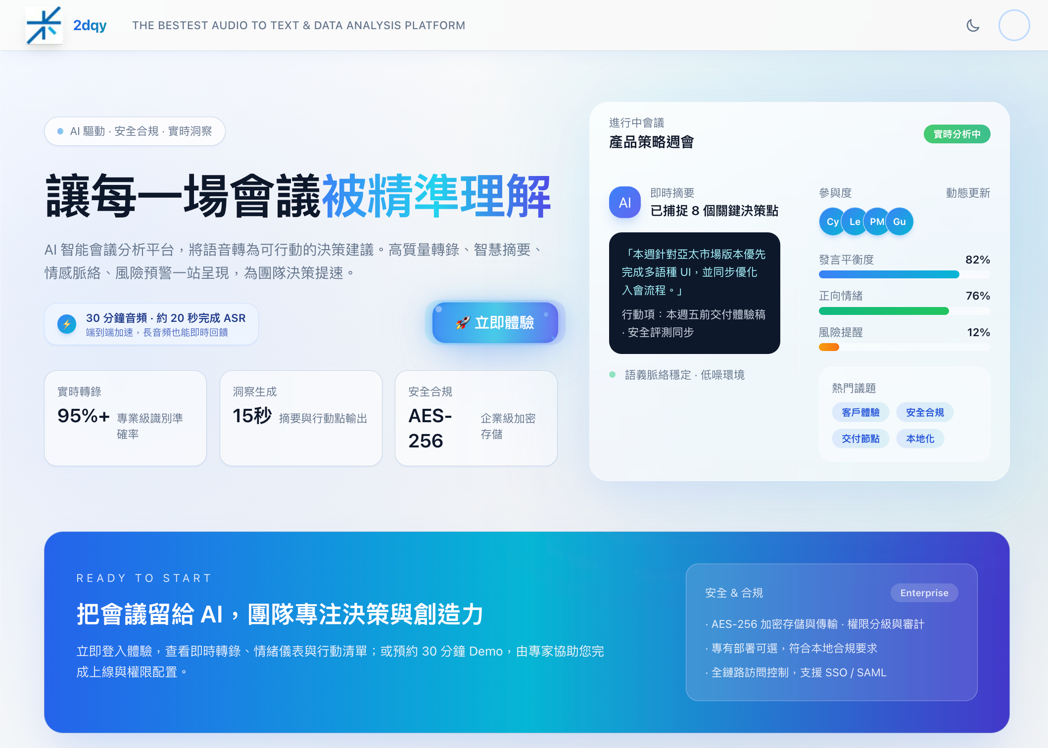 会议语音分析 项目图片